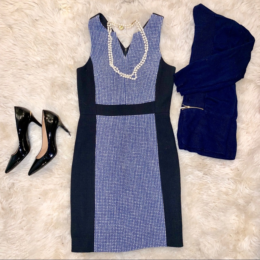 4.collective 4.c Anthropologie Navy Contrast Dress